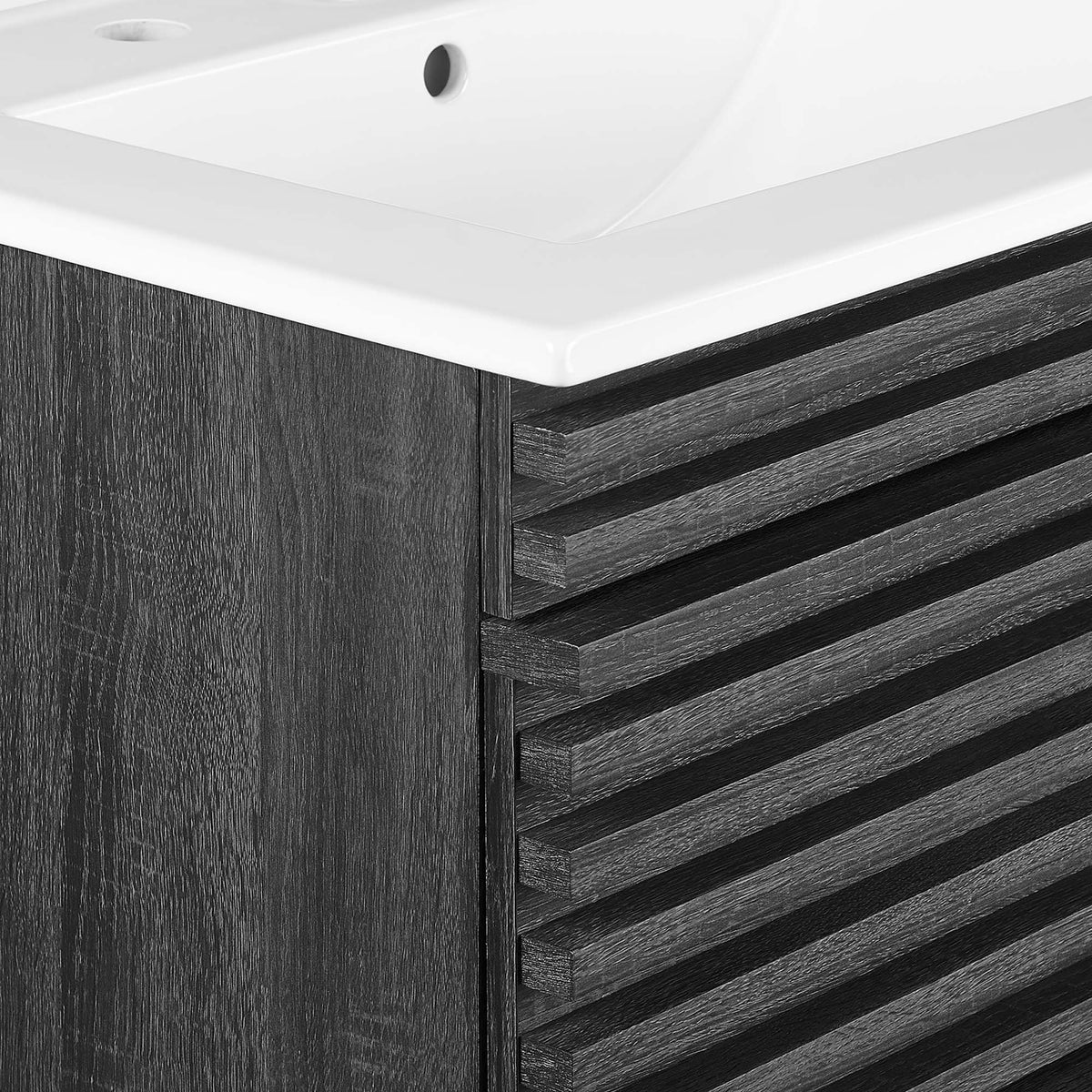 Render Charcoal/White 24" Wall-Mount Bathroom Vanity - Ornate Home