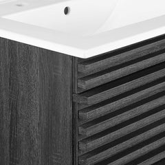 Render Charcoal/White 24" Wall-Mount Bathroom Vanity - Ornate Home