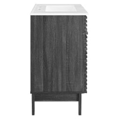 Render Charcoal/White 30" Bathroom Vanity Cabinet - Ornate Home