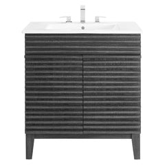 Render Charcoal/White 30" Bathroom Vanity Cabinet - Ornate Home