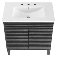 Render Charcoal/White 30" Bathroom Vanity Cabinet - Ornate Home