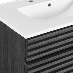 Render Charcoal/White 30" Bathroom Vanity Cabinet - Ornate Home