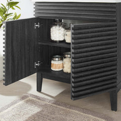 Render Charcoal/White 30" Bathroom Vanity Cabinet - Ornate Home