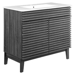 Render Charcoal/White 36" Bathroom Vanity - Ornate Home