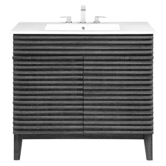 Render Charcoal/White 36" Bathroom Vanity - Ornate Home