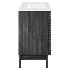 Render Charcoal/White 36" Bathroom Vanity - Ornate Home