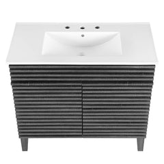 Render Charcoal/White 36" Bathroom Vanity - Ornate Home