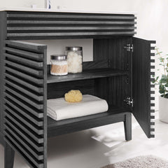 Render Charcoal/White 36" Bathroom Vanity - Ornate Home