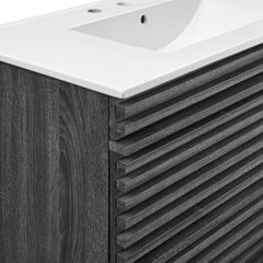 Render Charcoal/White 36" Wall-Mount Bathroom Vanity - Ornate Home