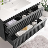 Render Charcoal/White 36" Wall-Mount Bathroom Vanity - Ornate Home