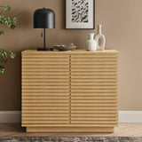Render Oak 2-Door Fluted Accent Cabinet - Ornate Home