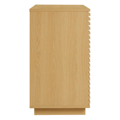 Render Oak 2-Door Fluted Accent Cabinet - Ornate Home