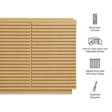 Render Oak 2-Door Fluted Accent Cabinet - Ornate Home