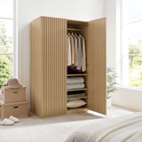 Render Oak 2-Door Wardrobe Closet - Ornate Home