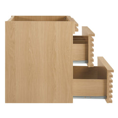 Render Oak 24" Wall-Mount Bathroom Vanity Cabinet (Sink Basin Not Included) - Ornate Home