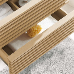 Render Oak 24" Wall-Mount Bathroom Vanity Cabinet (Sink Basin Not Included) - Ornate Home