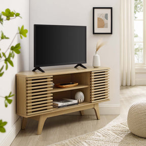 Render Oak 46" Corner TV Stand - Ornate Home