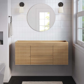 Render Oak 48" Single Sink Compatible (Not Included) Bathroom Vanity Cabinet - Ornate Home