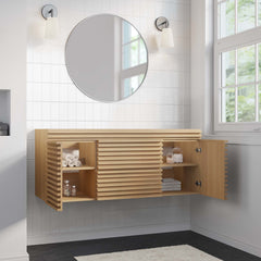 Render Oak 48" Single Sink Compatible (Not Included) Bathroom Vanity Cabinet - Ornate Home