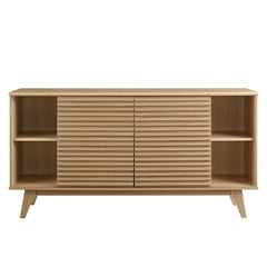 Render Oak 63" Sideboard Buffet Table or TV Stand - Ornate Home