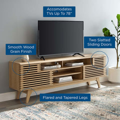 Render Oak 71" Media Console TV Stand - Ornate Home