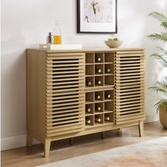 Render Oak Bar Cabinet - Ornate Home