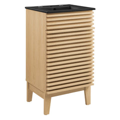 Render Oak/Black 18" Bathroom Vanity - Ornate Home