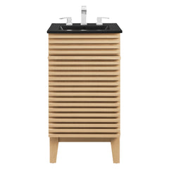Render Oak/Black 18" Bathroom Vanity - Ornate Home