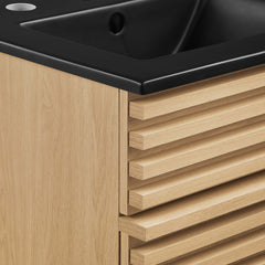 Render Oak/Black 18" Bathroom Vanity - Ornate Home