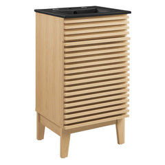 Render Oak/Black 18" Bathroom Vanity - Ornate Home