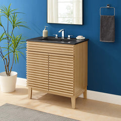 Render Oak/Black 30" Bathroom Vanity - Ornate Home