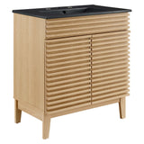 Render Oak/Black 30" Bathroom Vanity - Ornate Home