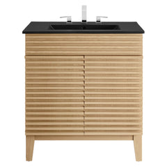 Render Oak/Black 30" Bathroom Vanity - Ornate Home