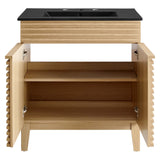 Render Oak/Black 30" Bathroom Vanity - Ornate Home