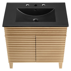 Render Oak/Black 30" Bathroom Vanity - Ornate Home