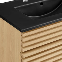 Render Oak/Black 30" Bathroom Vanity - Ornate Home