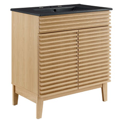 Render Oak/Black 30" Bathroom Vanity - Ornate Home