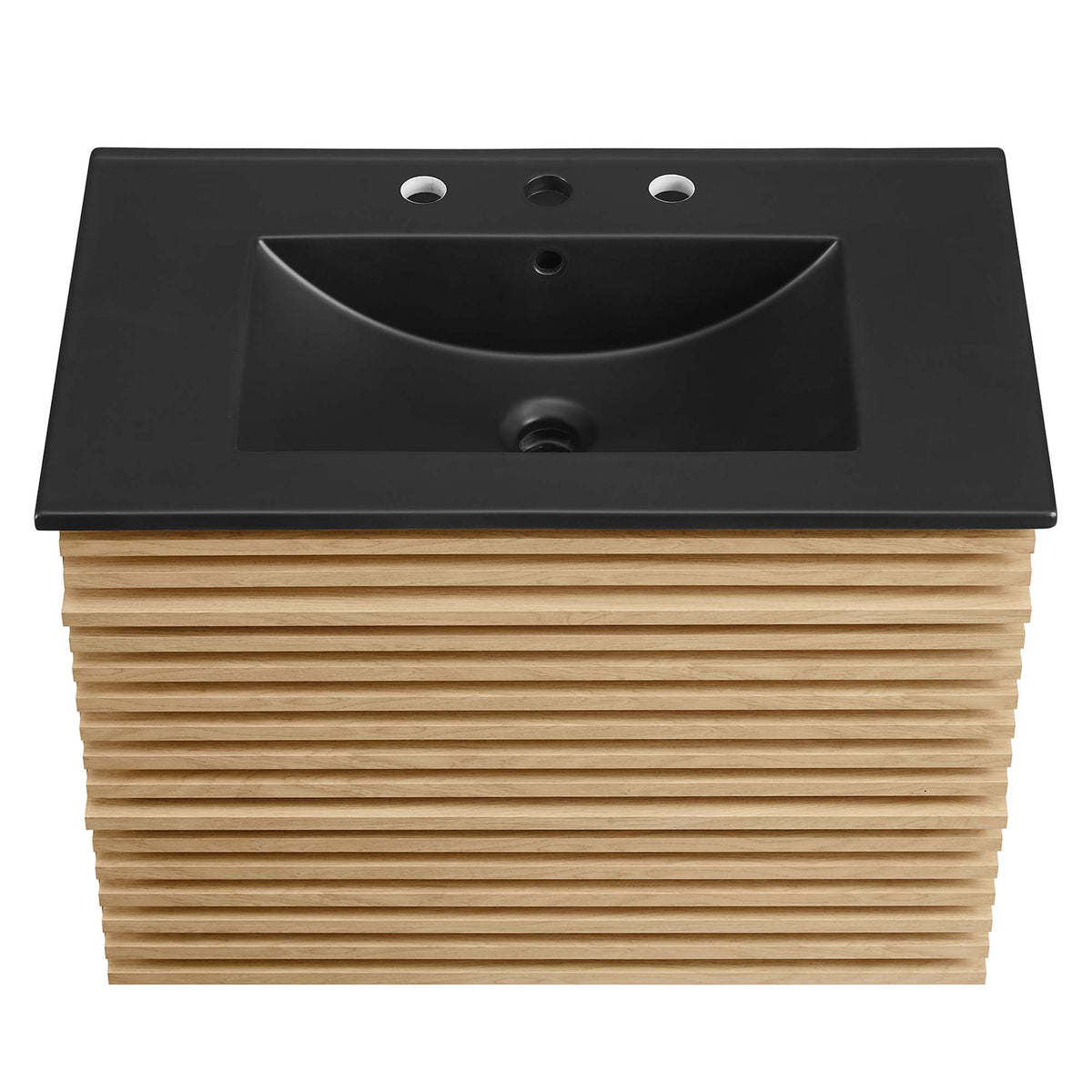 Render Oak/Black 30" Wall-Mount Bathroom Vanity - Ornate Home