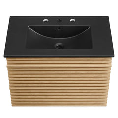 Render Oak/Black 30" Wall-Mount Bathroom Vanity - Ornate Home