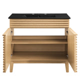 Render Oak/Black 36" Bathroom Vanity - Ornate Home