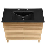 Render Oak/Black 36" Bathroom Vanity - Ornate Home