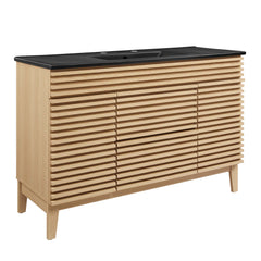 Render Oak/Black 48" Single Sink Bathroom Vanity - Ornate Home