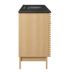 Render Oak/Black 48" Single Sink Bathroom Vanity - Ornate Home
