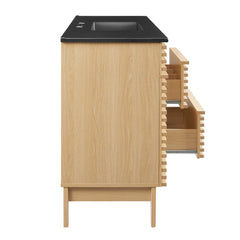 Render Oak/Black 48" Single Sink Bathroom Vanity - Ornate Home