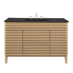 Render Oak/Black 48" Single Sink Bathroom Vanity - Ornate Home