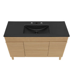 Render Oak/Black 48" Single Sink Bathroom Vanity - Ornate Home