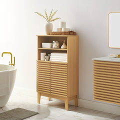 Render Oak Freestanding Bathroom Storage Cabinet - Ornate Home