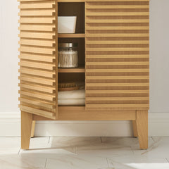Render Oak Freestanding Bathroom Storage Cabinet - Ornate Home