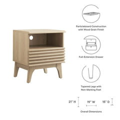 Render Oak Nightstand - 15x19x21" - Ornate Home