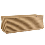 Render Oak Storage Bench - Ornate Home